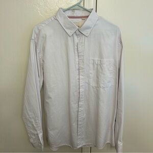 Oxford Men’s Luxury Collection White Button Down Shirt Size Large Tall